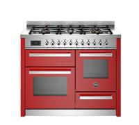Bertazzoni PRO116L3EXT Professional 110cm 6-Burner Electric Triple Oven Range Cooker - Red