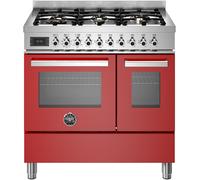 Bertazzoni Professional Series PRO96L2EROT 90cm 107L A Rated Red Dual Fuel Range Cooker