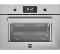 Bertazzoni Professional Series FPRO4077MTX3 Built In Compact Electric Single Oven with Microwave Function - Stainless Steel, Stainless Steel