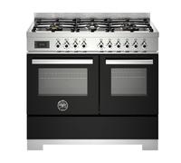 Bertazzoni Professional Series PRO106L2ENET2 100cm 123L A Rated Black Dual Fuel Range Cooker