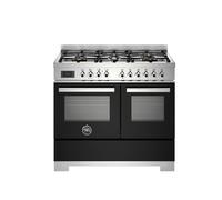 Bertazzoni Professional Series PRO106L2ENET2 100cm Wide Black Dual Fuel Freestanding Range Cooker