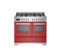 Bertazzoni Professional Series PRO106L2EROT2 100cm Wide Red Dual Fuel Freestanding Range Cooker