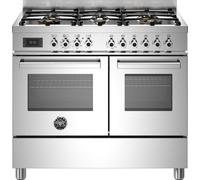 Bertazzoni Professional Series PRO106L2EXT 100cm 123L A Rated Stainless Steel Dual Fuel Range Cooker