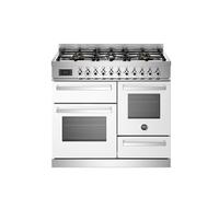 Bertazzoni Professional Series PRO106L3EBIT2 100cm Wide White Dual Fuel Freestanding Range Cooker