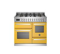 Bertazzoni Professional Series PRO106L3EGIT2 100cm Wide Yellow Dual Fuel Freestanding Range Cooker