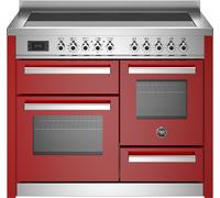 Bertazzoni Professional Series PRO115I3EROT 110cm Electric Range Cooker with Induction Hob - Red - A Rated, Red