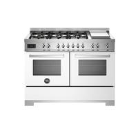 Bertazzoni Professional Series PRO126G2EBIT2 120cm Wide White Dual Fuel Freestanding Range Cooker