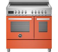 Bertazzoni Professional Series PRO95I2EART 90cm Electric Range Cooker with Induction Hob - Orange - A Rated, Orange
