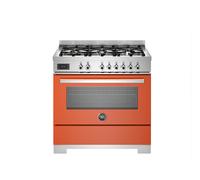 Bertazzoni Professional Series PRO96L1EART2 90cm Wide Orange Dual Fuel Freestanding Range Cooker