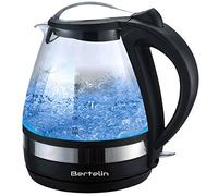 Bertelin Cordless Glass Kettle 1.6L Electric Jug - Blue LED Illuminated