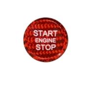 BERTGDA Car Start Stop Button Cover,Fit For A4 A5 A6 Q5 Q3 A7 Q7 Q5L Interior Accessories car engine start stop switch button cover(Red Carbon)