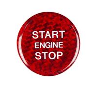 BERTGDA Car Start Stop Button Cover Sticker,Fit For A6 A7 S6 2019-2023 car engine start stop switch button cover(Red)