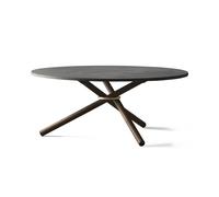Bertha Coffee Table Ø90 Dark Concrete/Dark Oak