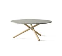 Bertha Coffee Table Ø90 Light Concrete/Light Oak