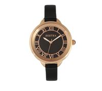 Bertha Madison Sunray Dial Ladies Watch - Black/Rose Gold