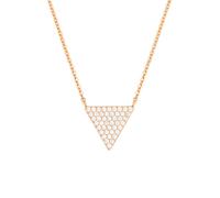 Bertha Sophia Women's 18k Gold Plated Triangle Pendant Fashion Necklace - Rose