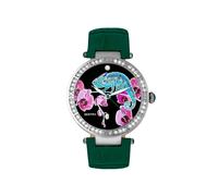 Camilla Mother-Of-Pearl Leather-Band Watch Bertha Teal One Size