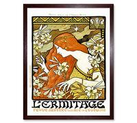 Berthon L'Ermitage Paris Art Nouveau Art Print Framed Poster Wall Decor 12x16 inch