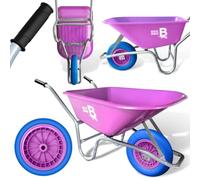 Bertie 110L Heavy Duty Puncture-Proof Tyre | Garden & Builders Wheelbarrow | Plastic Wheel barrow Solid Rubber tyre | Durable Polypropylene Tub | Garden, Soil, Gravel, Mulch & Tools