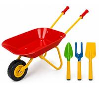 Bertie Mini Barrow® Children's Wheelbarrow with 3 FREE Garden Tools | Metal Frame & Durable Plastic Tray | Kids Garden Wheelbarrow for Gardening, Stable Yard, Mucking Out & Outdoor Play