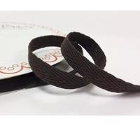 Bertie's Bows 10mm Brown Cotton Herringbone Tape/Webbing on a 4m Length (N.B. This is a Cut from a roll, Presented on a Card)