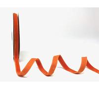Bertie's Bows 10mm Orange Polyester Velvet Ribbon on a 3m Length (N.B. This is a Cut from a roll, Presented on a Ribbon Card)