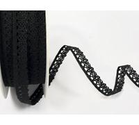 Bertie's Bows 10mm Scalloped Lace Trim 3m Length (N.B This is cut from a roll) Sewing, Crafting, Bunting (Black)
