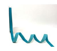 Bertie's Bows 10mm Turquoise Polyester Velvet Ribbon on a 3m Length (N.B. This is a Cut from a roll, Presented on a Ribbon Card)