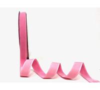 Bertie's Bows 15mm Candy Pink Polyester Velvet Ribbon on a 3m Length (N.B. This is a Cut from a roll, Presented on a Ribbon Card)