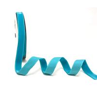 Bertie's Bows 15mm Turquoise Polyester Velvet Ribbon on a 3m Length (N.B. This is a Cut from a roll, Presented on a Ribbon Card)