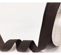 Bertie's Bows 25mm Brown Cotton Herringbone Tape/Webbing on a 4m Length (N.B. This is a Cut from a roll, Presented on a Card)