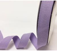 Bertie's Bows 25mm Lilac Cotton Herringbone Tape/Webbing on a 4m Length (N.B. This is a Cut from a roll, Presented on a Card)