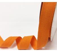 Bertie's Bows 25mm Orange Cotton Herringbone Tape/Webbing on a 4m Length (N.B. This is a Cut from a roll, Presented on a Card)