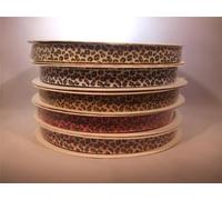 Bertie's Bows 2m of Bertie's Bows Leopard Print Ribbon - 9mm - White