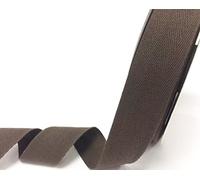 Bertie's Bows 40mm Brown Cotton Herringbone Tape/Webbing on a 4m Length (N.B. This is a Cut from a roll, Presented on a Card)