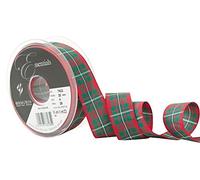 Bertie's Bows Berisfords MacGregor 25mm Tartan Ribbon on a 3m length (N.B. this is a cut from a roll, presented on a ribbon card)