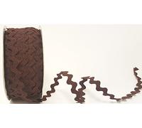Bertie's Bows Brown 13mm RIC Rac Trim on a 3m Length (Cut from a roll and Presented on a Ribbon Card)