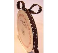 Berties' Bows Brown 13mm Saddle Stitch Ribbon on a 20m Roll