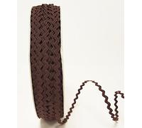 Bertie's Bows Brown 5mm RIC Rac Trim on a 3m Length (Cut from a roll and Presented on a Ribbon Card)