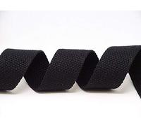 Berties Bows Cotton Blend Heavy Weight Webbing x 5 mtr, Black, 5m