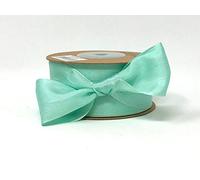 Berties' Bows Duck Egg Blue 32mm 100% Natural Silk Ribbon on a 2m Length (N.B. This is a Cut from a roll, Presented on a Ribbon Card)