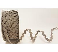 Bertie's Bows Dusky Grey 13mm RIC Rac Trim on a 3m Length (Cut from a roll and Presented on a Ribbon Card)