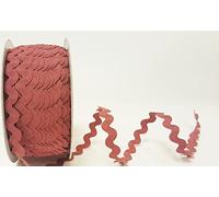 Bertie's Bows Dusky Pink 13mm RIC Rac Trim on a 3m Length (Cut from a roll and Presented on a Ribbon Card)