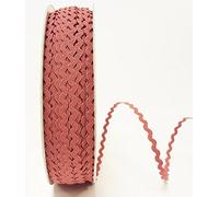 Bertie's Bows Dusky Pink 5mm RIC Rac Trim on a 3m Length (Cut from a roll and Presented on a Ribbon Card)
