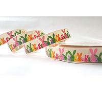 Bertie's Bows Easter Bunny 16mm Ivory Grosgrain Ribbon per metre (Sold by Bertie's Bows and Presented on a Bertie's Bows Ribbon Card)