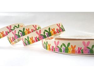 Bertie's Bows Easter Bunny 16mm Ivory Grosgrain Ribbon per metre (Sold by Bertie's Bows and Presented on a Bertie's Bows Ribbon Card)