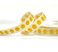 Bertie's Bows Easter Chick 16mm Grosgrain Ribbon on a 3m Length (N.B. This is a Cut from a roll, Presented on a Bertie's Bows Ribbon Card)