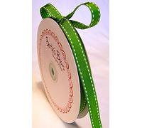 Berties' Bows Emerald 13mm Saddle Stitch Ribbon on a 15m Roll