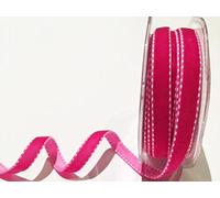 Bertie's Bows Fuschia 9mm Velvet Saddle Stitch Ribbon on a 10m Roll