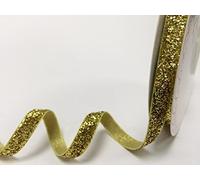 Bertie's Bows Gold Metallic Velvet 10mm Ribbon on a 12m Roll